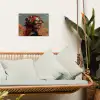 Vrouw - Kroon - Tomaat - Bascilicum - Zonnebril tuinposter los doek klein -sfeer7