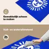 Zon - Gezicht - Penseelstructuur - Blauw Inductie beschemer met haakjes middel -ky-schoon-nl