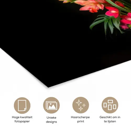 Boeket - Bloemen - Exotisch poster papier klein -closeup_NL