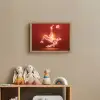 Voetballer - Omhaal - Rood - Neon Light Box met batterij (Wandlamp kind) middel -sfeer2_kind