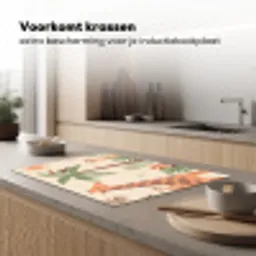 Dieren - Tropisch - Safari - Kleurrijk Inductie beschermer vinyl 3mm klein -sfeer1