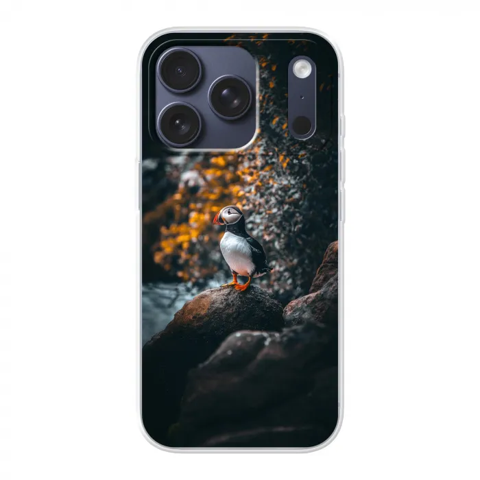 Papegaai - Vogel - Rots - Wit Telefoonhoesje iPhone 17 Pro klein -3d