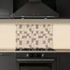 Blok - Patroon - Bruin keuken achterwand spatscherm klein 900 -sfeer1