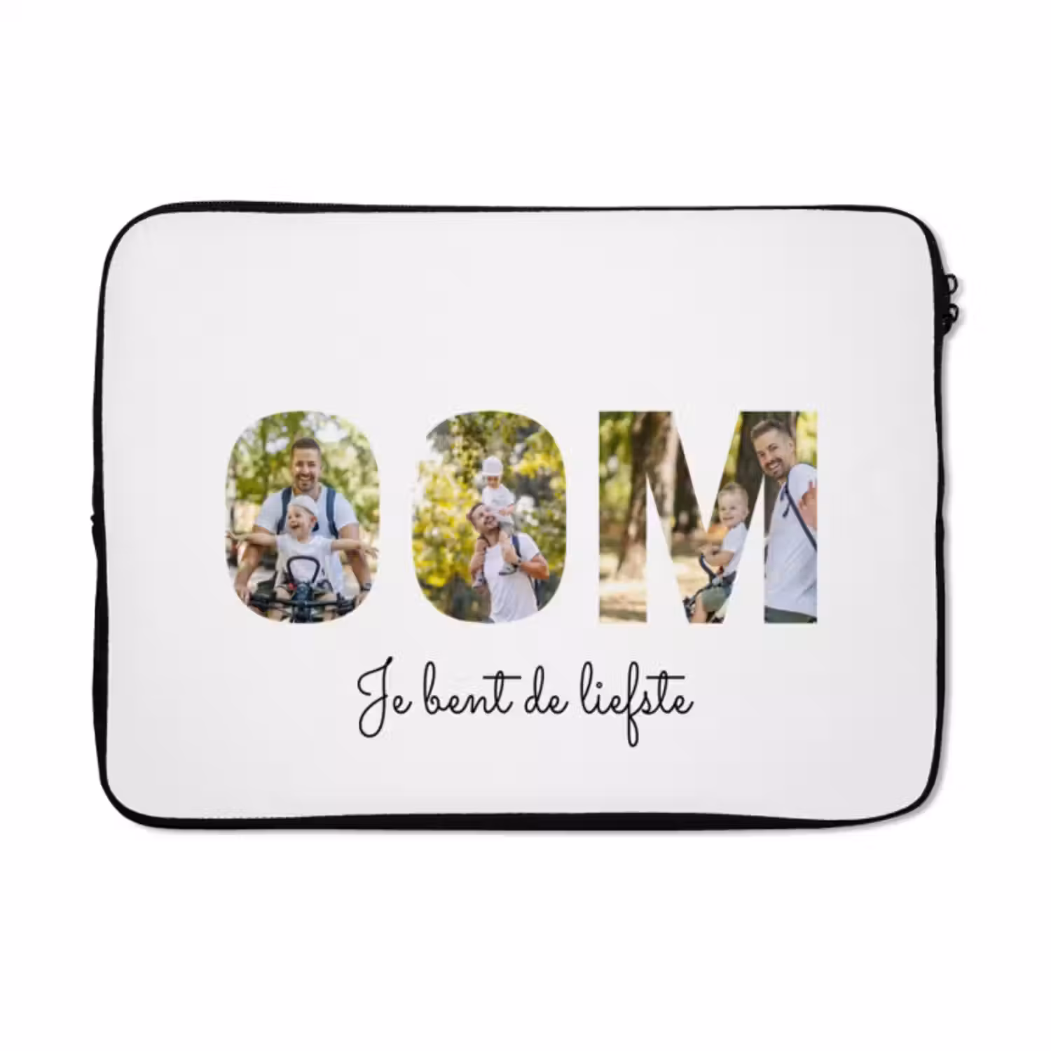 Gepersonaliseerde laptophoes - Oom - Lettercollage