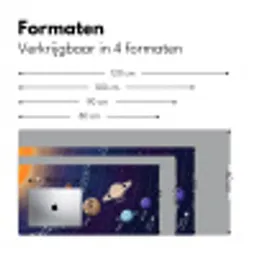Planetenstelsel - Ruimte - Illustratie Muismat XXL klein -sfeer5
