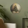 Kerstboom - Cadeaus - Goud Akoestische PET Vilt - Rond klein -sfeer2