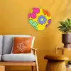 Bloemen - Illustratie - Kleurrijk Wandcirkel Organisch Forex 3mm klein -sfeer4