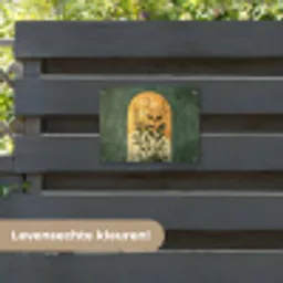 Plant - Bloemen - Wit tuinposter los doek klein -sfeer3