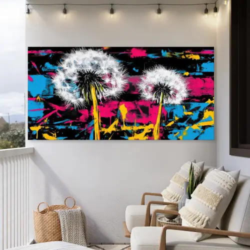 Street Art - Kleurrijk - Muur Tuinposter op houten frame 2 cm dik xxl -sfeer1