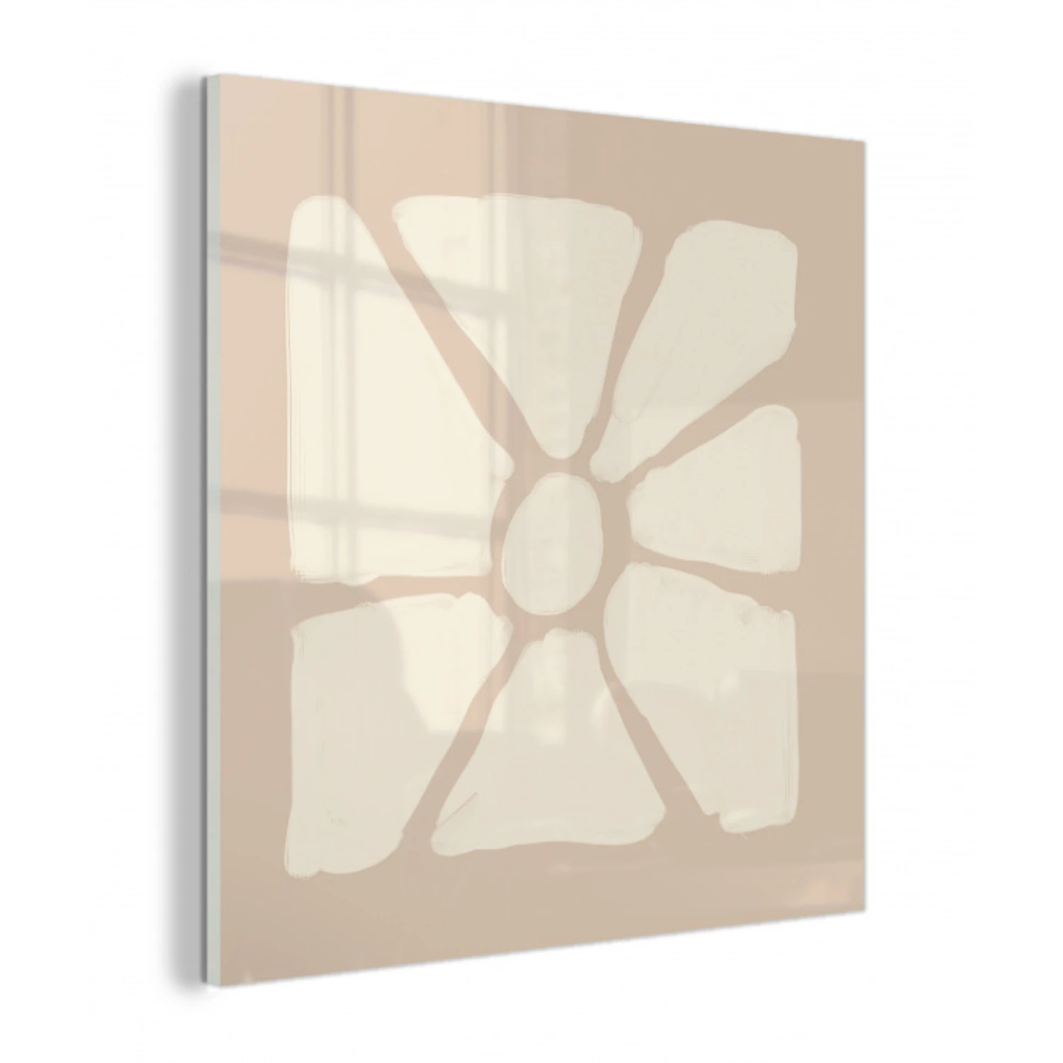 Bloemen - Pastel - Beige - Kunst plexiglas 5mm klein -z3d