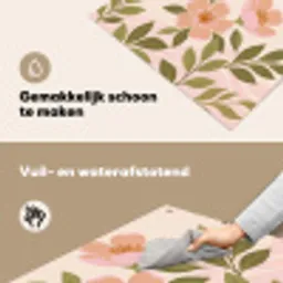 Grafisch - Bloemen - Roze Inductie beschemer met haakjes klein -ky-schoon-nl