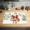 Kerstman- Winter - Sneeuw - Wit - Rood Inductie beschermer vinyl 3mm klein -sfeer5