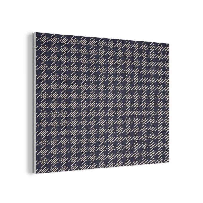 Plaid - Patroon - Ruit - Blauw PET vilt klein 837 -3d