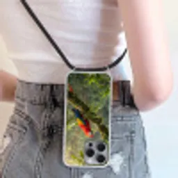 Ara - Jungle - Rood Hoesje iPhone 16 Pro Max met koord klein -sfeer5