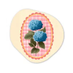 Bloemen - Blauw - Lijst - Bladeren Wandcirkel Organisch Forex 3mm klein -3d