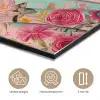 Luiaard - Bloemenprint - Bril - Roze aluminium wit klein -closeup_NL