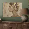 Vrouw - Goud - Abstract - Textuur PET vilt klein -sfeer2