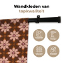 Klassiek - Retro - Bruin Wandkleed katoen klein 269 -sfeer2