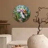 Schildpad - Zeewier - Mozaïek Wandcirkel kunststof plaat 5mm dik klein -sfeer1