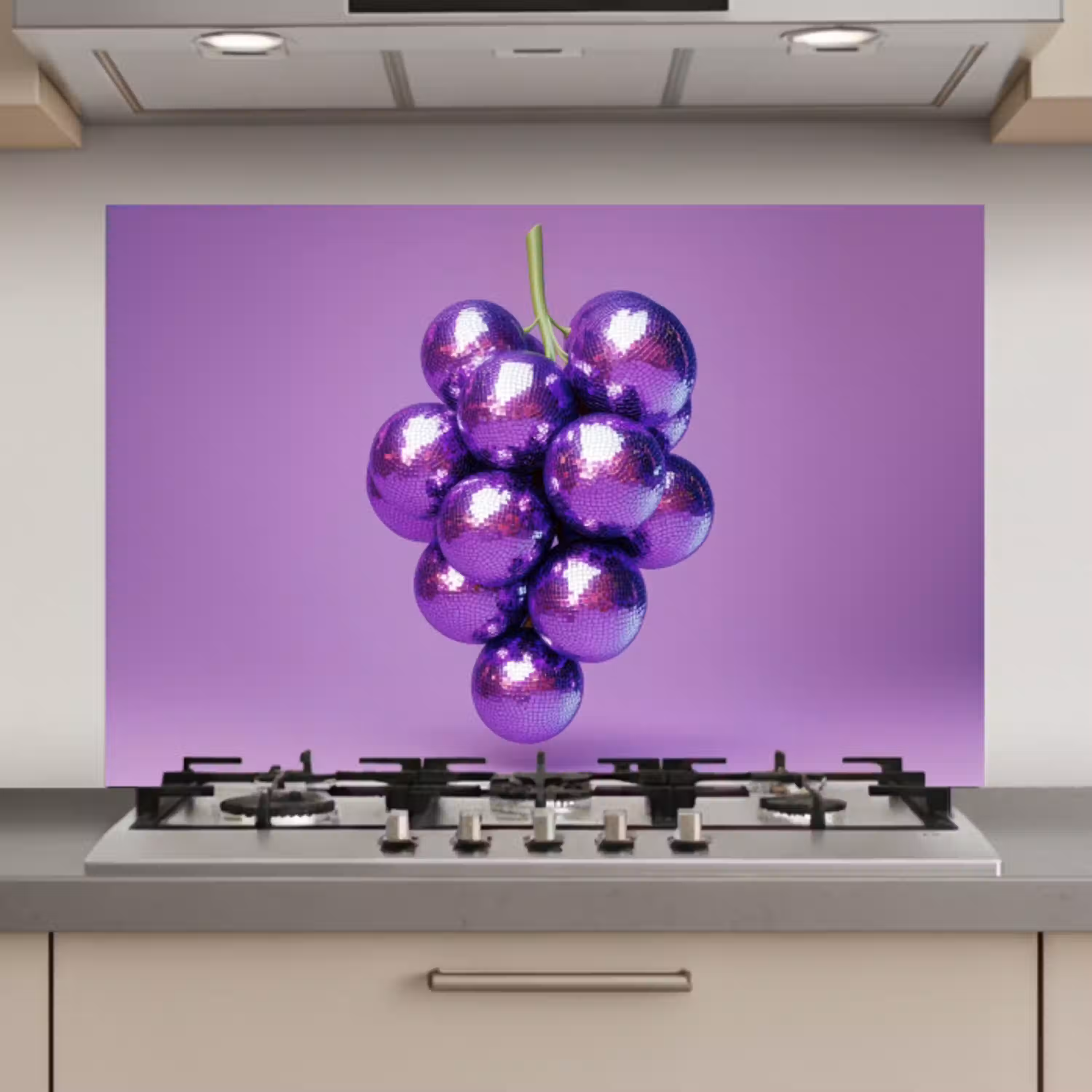 Druif - Disco - Glitter - Paars keuken achterwand spatscherm klein -3d_website