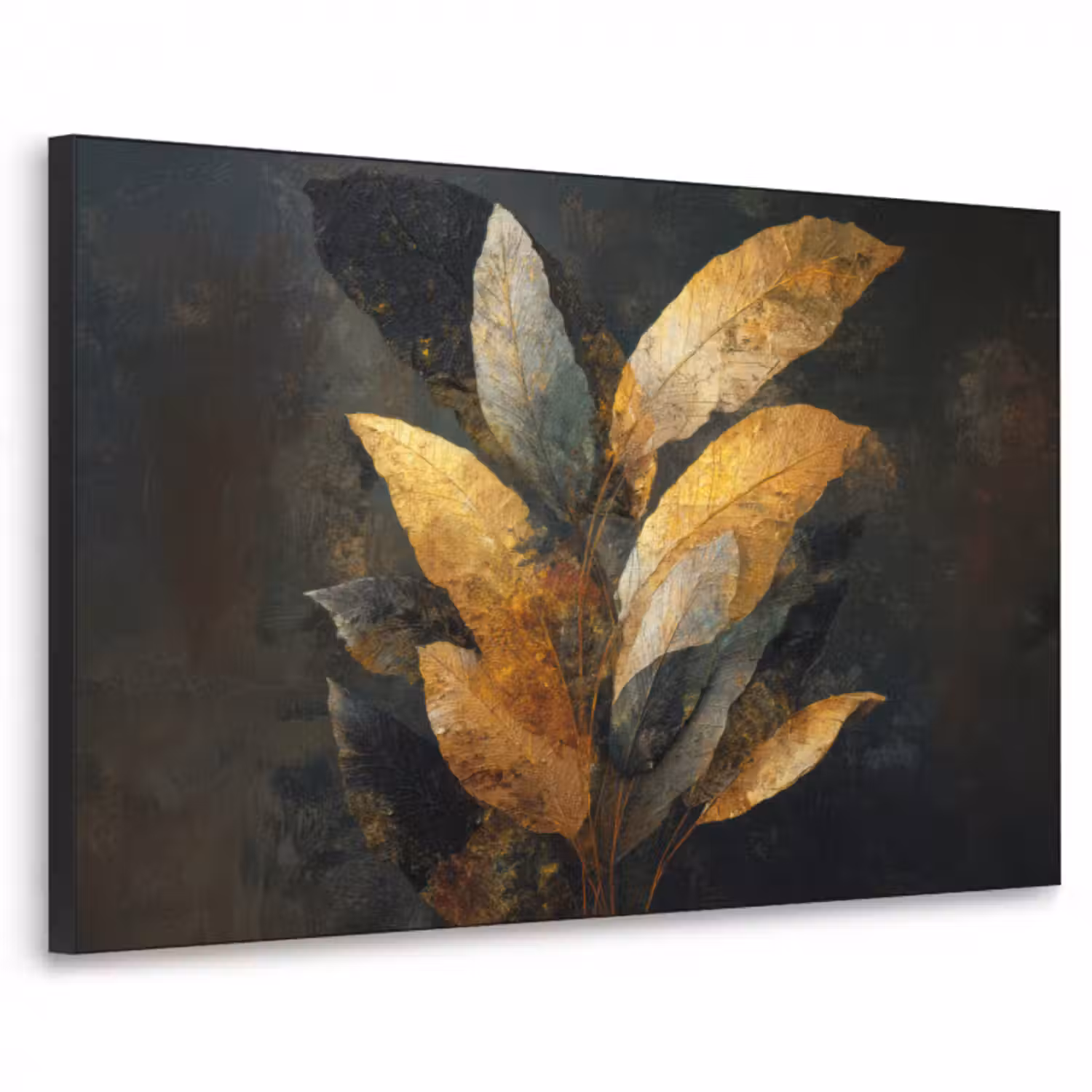 Art Frame - Golden Leaf Komposition - Botanical Luxury