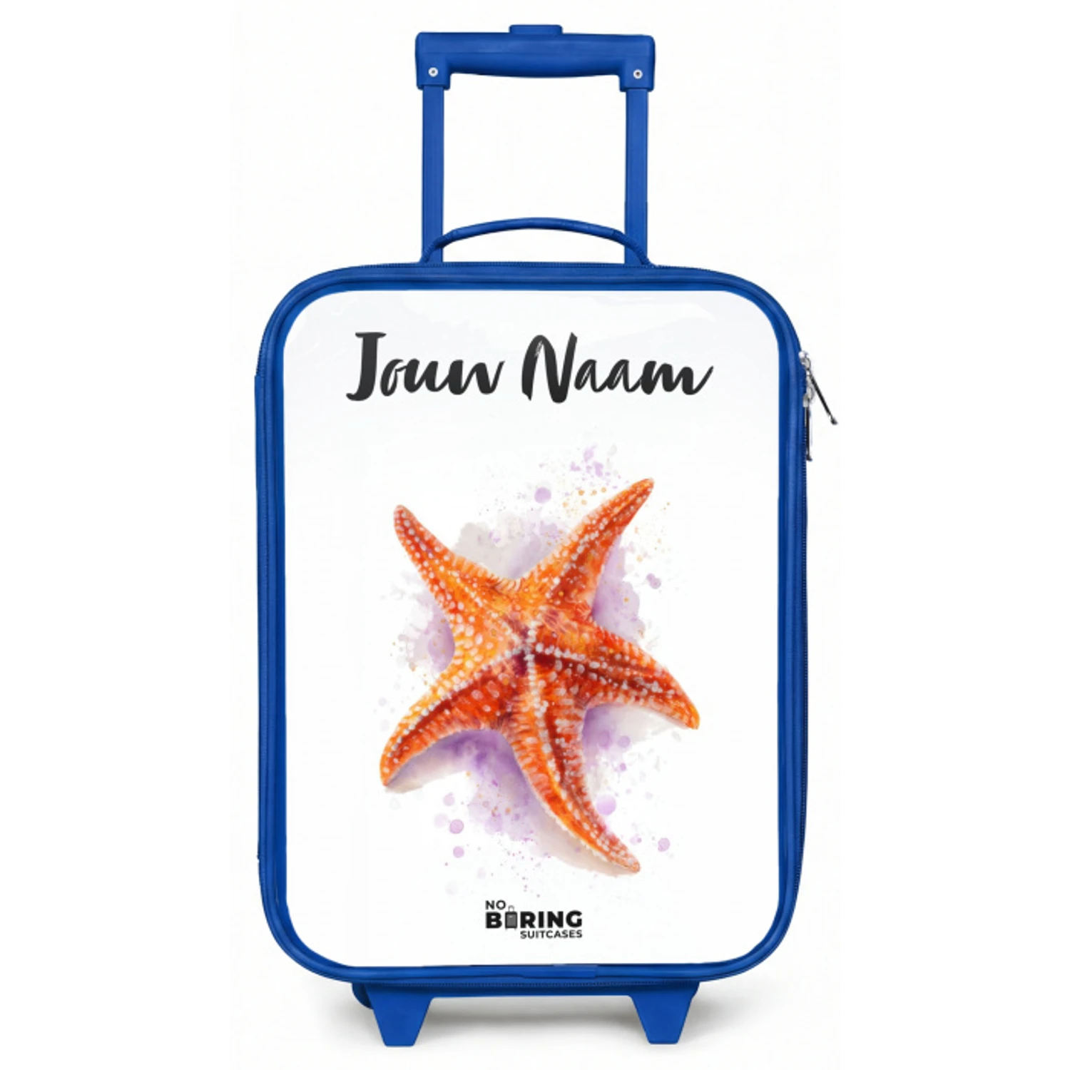 Oranje Zeester Illustratie Kinderkoffer - Blauw klein -zz3dotto