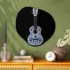 Ukelele - Delfts - Blauw - Muziek Wandcirkel Organisch Plexiglas middel -sfeer2