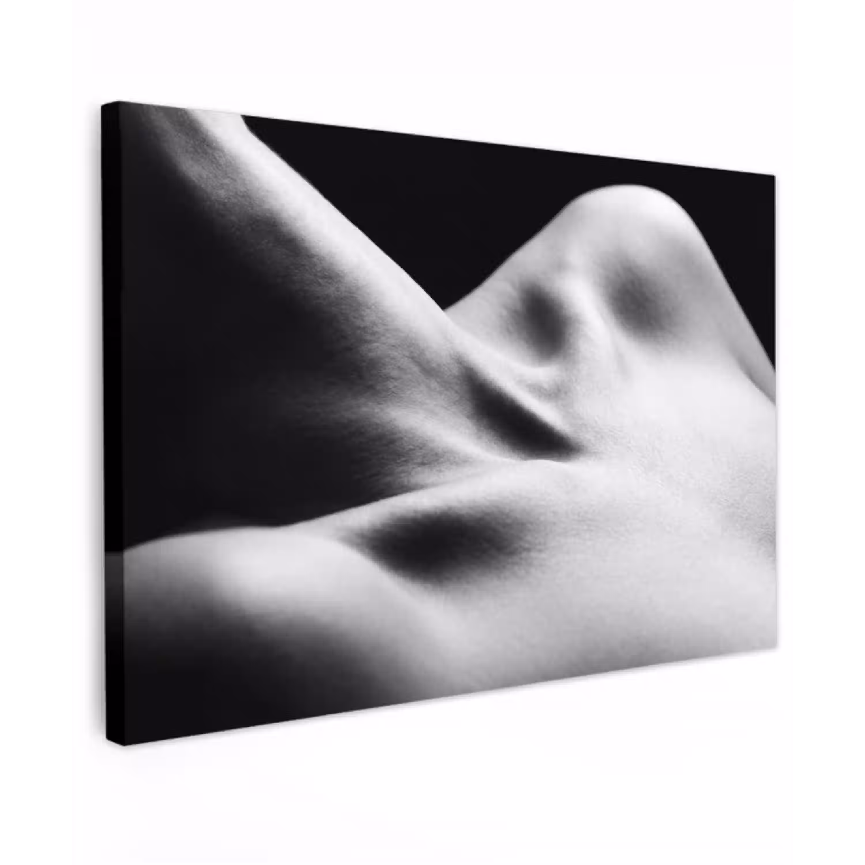 Lichaam - Vormen - Abstract - Zwart - Wit - Sensueel Tuinposter op houten frame 2 cm dik klein -3d