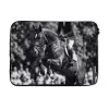 Springen - Paard - Zwart - Wit laptophoes neopreen klein -3d