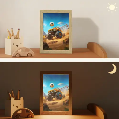 Monstertruck - Voetbal - Woestijn Light Box met kabel klein -sfeer3_kind