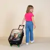 Uil met vlinders in mystiek bos Kinderkoffer - Zwart klein -sfeer1