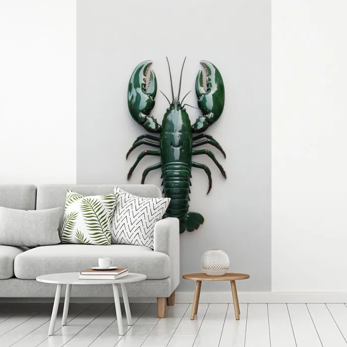 Kreeft - Glossier - Groen - Wit fotobehang vinyl groot -woonkamer