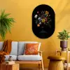 Zonnebloemen - Boeket - Kleurrijk Wandcirkel Ovaal Glas middel -sfeer4