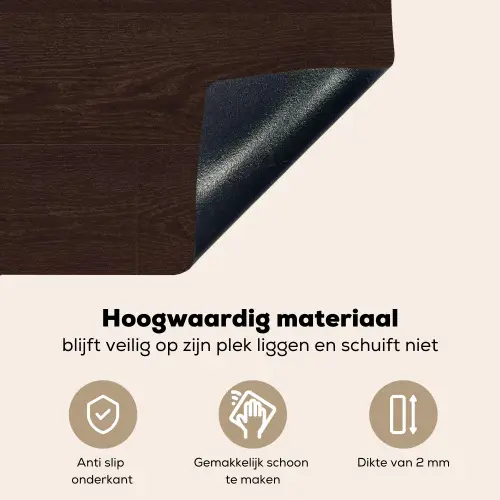 Patroon - Hardhout - Plank Inductie beschemer met haakjes klein 777 -ky-onderkant-nl