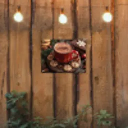Chocolademelk - Mok - Winter - Kerst - Gezelligheid tuinposter los doek klein -sfeer1