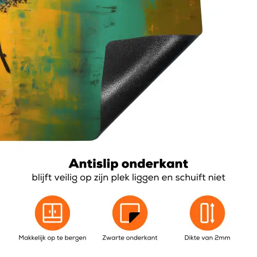Dansen - Vrouwen - Verfstructuur Inductie beschermer vinyl 3mm klein -zzzzzzz-td-onderkant