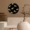Macarons - Patroon - Goud - Zwart Wandcirkel plexiglas klein -sfeer1