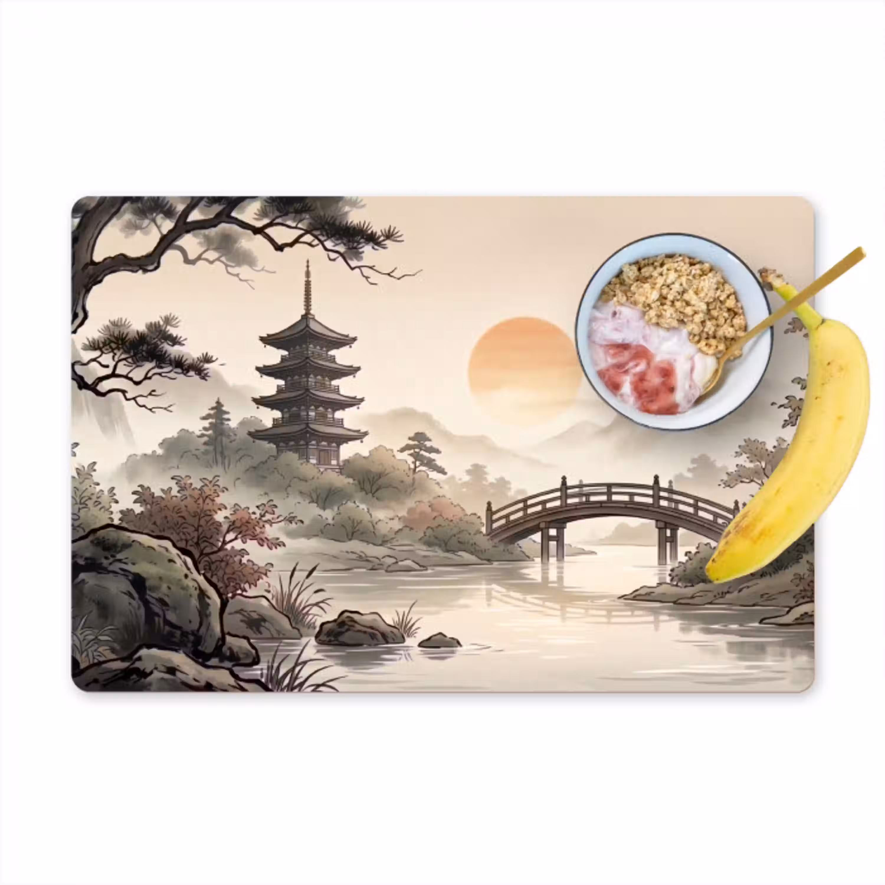 Azië - Landschap - Kleurrijk Placemat vinyl groot -zzzproduct_Kitchenyeah-website