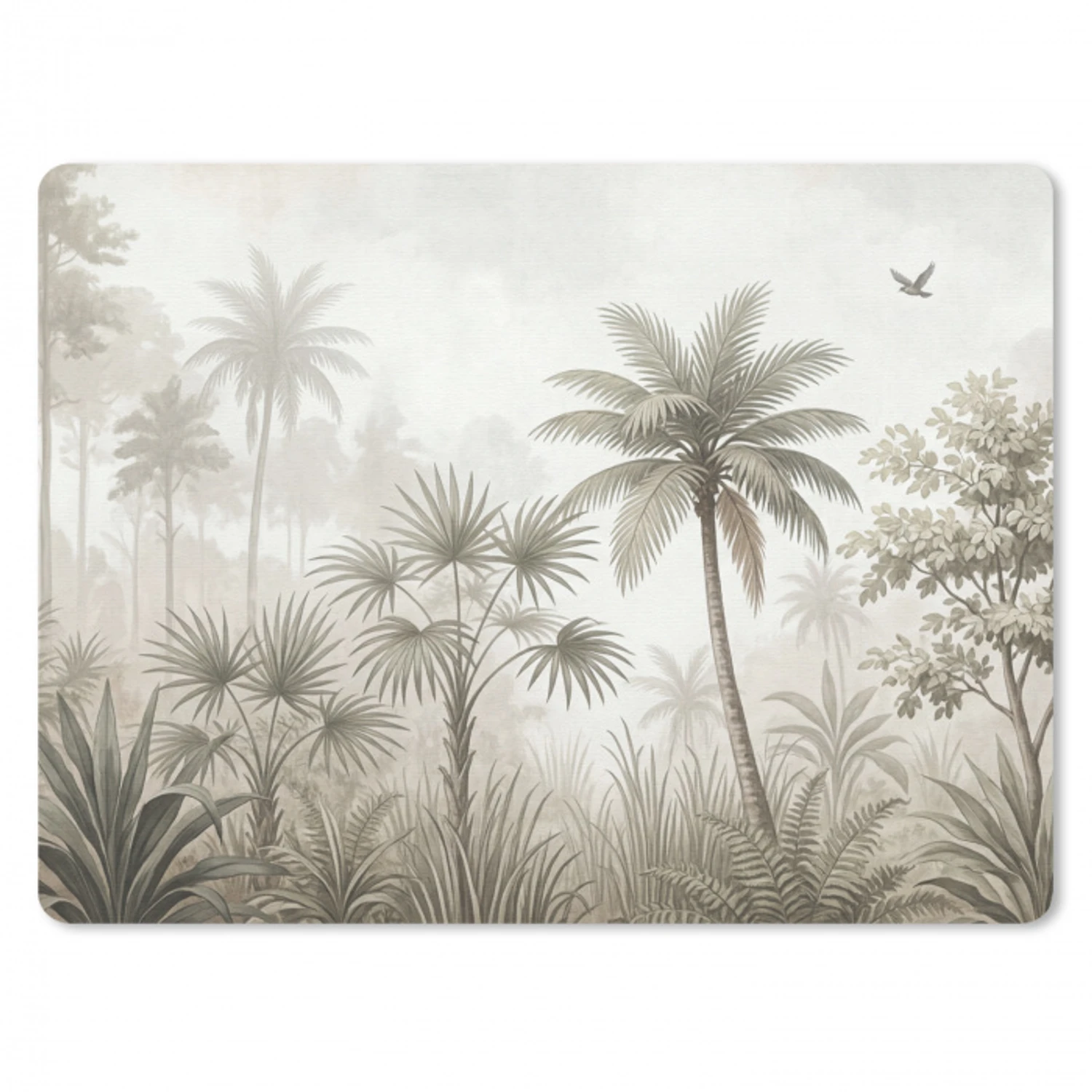 Jungle - Palmbomen - Natuur muismat rubber klein -3d