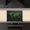 Wereldkaart - Mos -Levendig effect keuken achterwand spatscherm klein -sfeer1