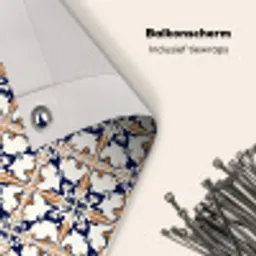 Klassiek - Patroon - Kleurrijk Balkonbeschermer Duitsland klein 596 -closeup_NL