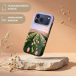 Tulpen - Landschap - Roze Toughcase MagSafe Apple iPhone 17 Pro Max klein -USP_RandenV_NL