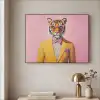 Tijger - Bril - Geel - Jasje Textielframe - compleet frame klein -sfeer2