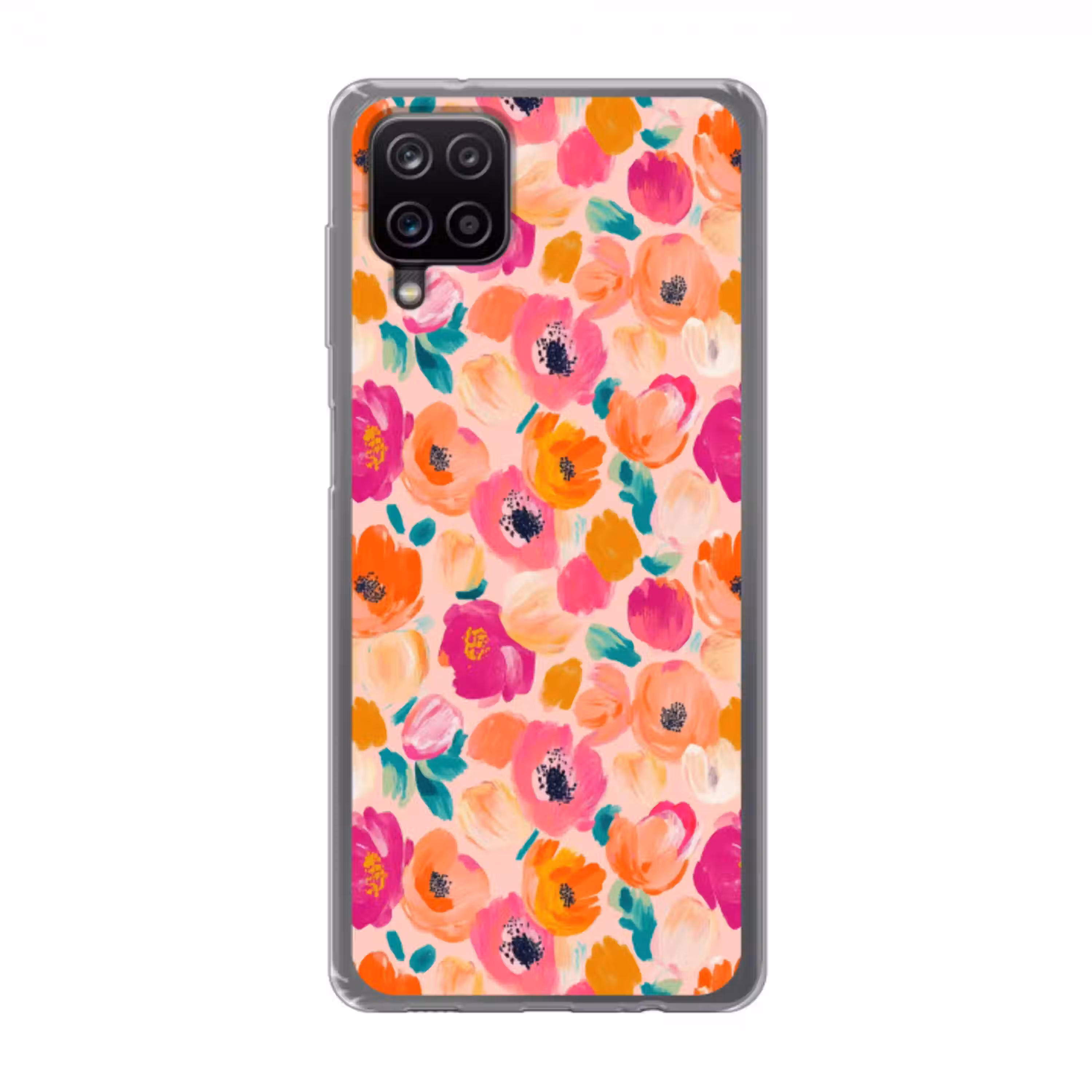 Bloesems - Vrolijk - Kleurrijk Telefoonhoesje Samsung Galaxy A12 klein 372 -3d