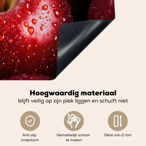 Rood - Appels - Fruit Inductie beschemer met haakjes klein -ky-onderkant-nl