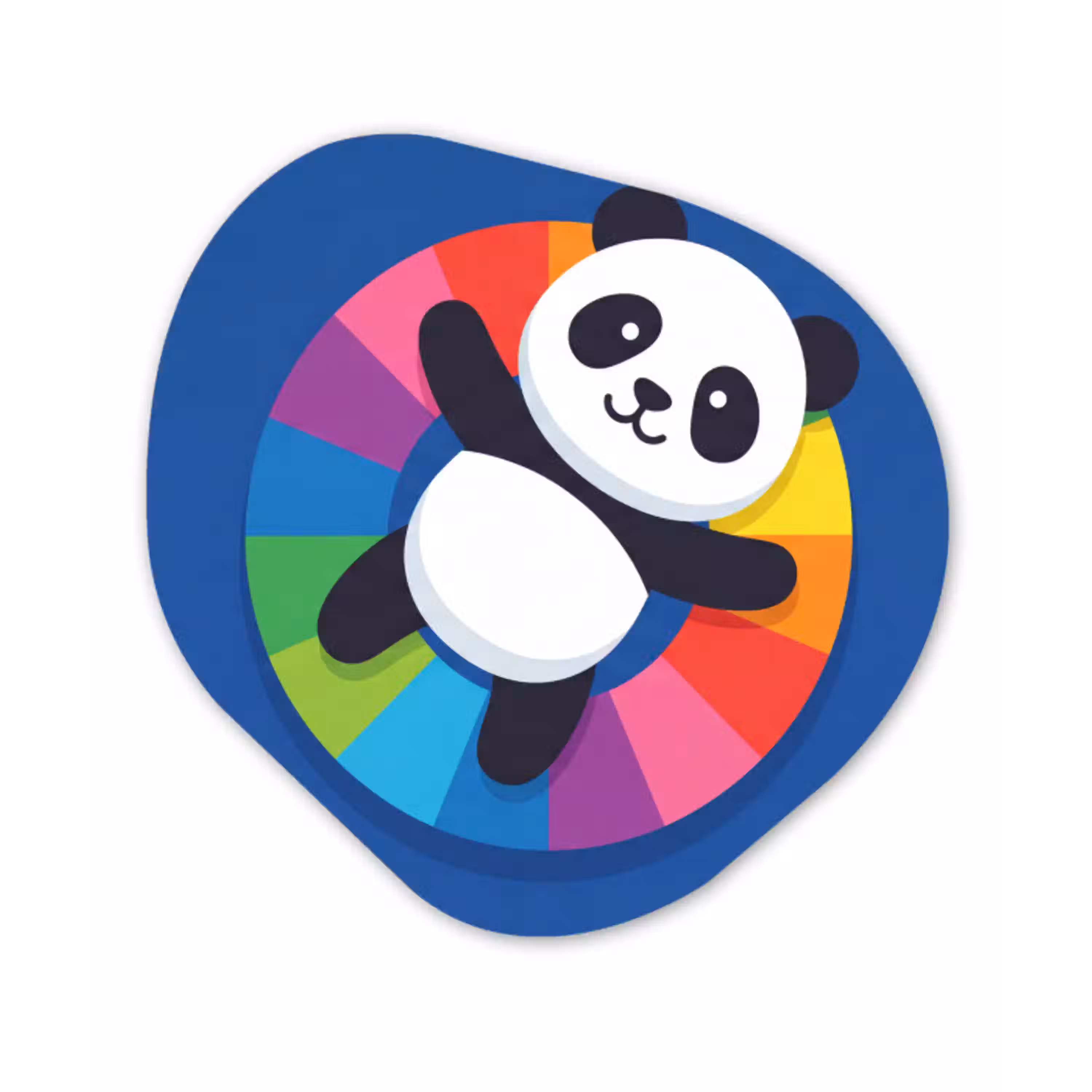 Dieren - Cartoon - Kleurrijk - Modern - Speels Wandcirkel Organisch Forex 3mm klein -3d