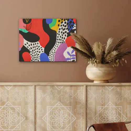Abstract - Vormen - Kleuren - Stippen PET vilt klein -sfeer4