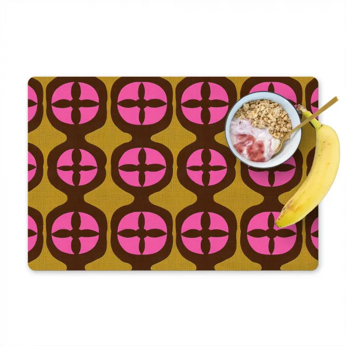 Modern - Patroon - Roze Placemat vinyl groot 368 -zzzproduct_Kitchenyeah-website