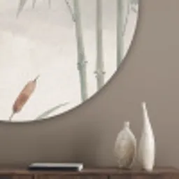 Minimalistisch - Bamboe - Groen Akoestische PET Vilt - Rond klein -sfeer5_closeup