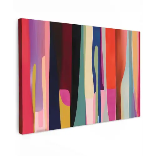 Kleurbanen - Verticaal - Kleurrijk canvas 2cm klein -z3d